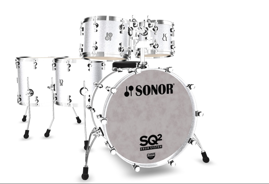 Sonor SQ2 Drum Kit, Shell Pack, White Sparkle 1058313-2